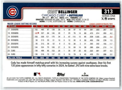 2025 Topps #313 Cody Bellinger Rainbow Foil