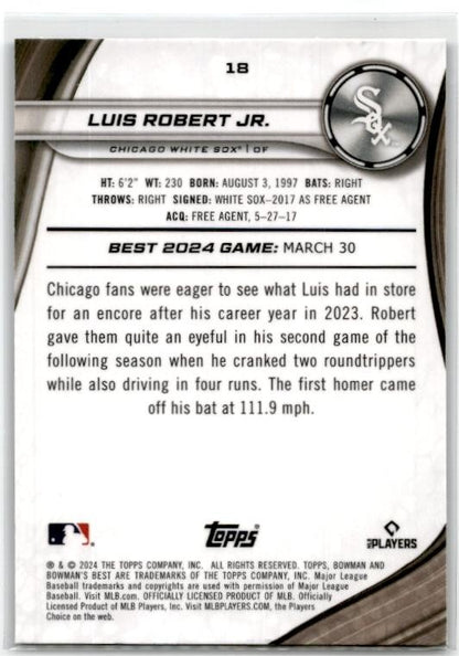 2024 Bowman's Best Gold Lava Refractors – /50 # Luis Robert JR