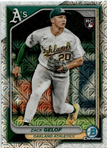 2024 Bowman Chrome Mojo Refractors #78 Zack Gelof Rookie Oakland Athletics