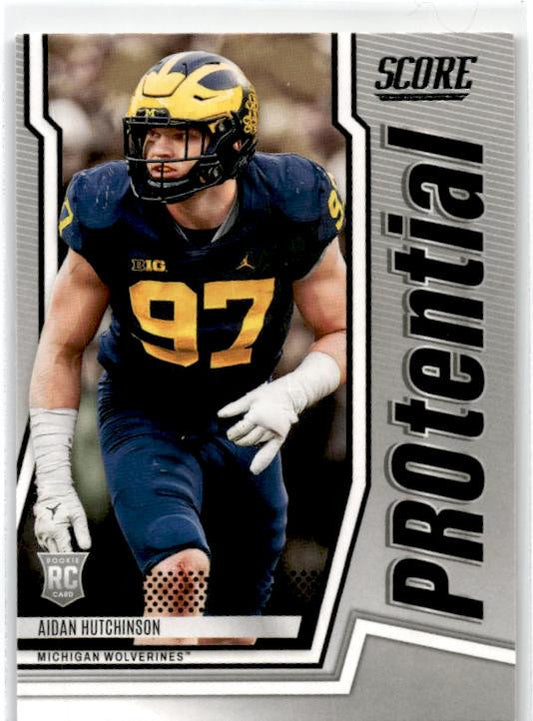 2022 Score Protential #P-AH Aidan Hutchinson Michigan Wolverines