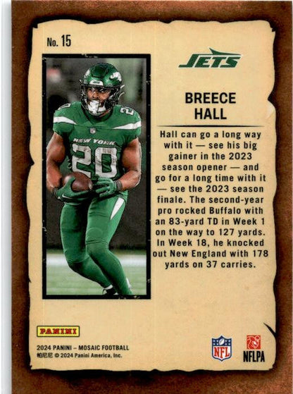 2024 Panini Mosaic Notoriety #15 Breece Hall New York Jets
