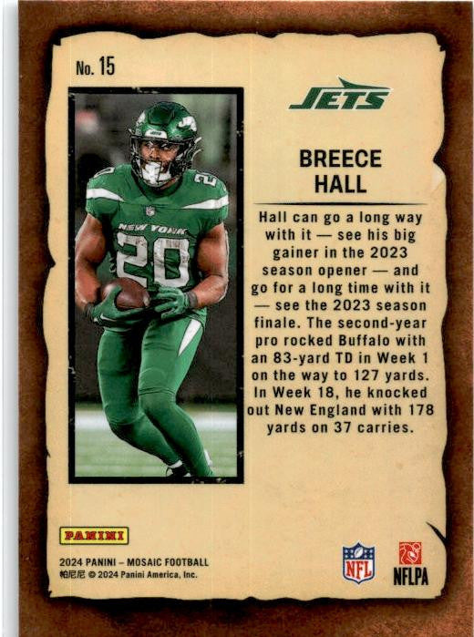 2024 Panini Mosaic Notoriety #15 Breece Hall New York Jets