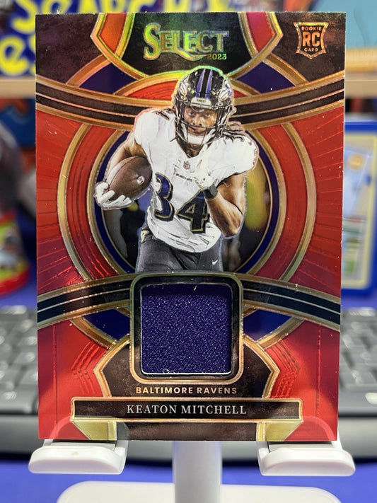2023 SELECT ROOKIE PATCH RED PRIZM KEATON MITCHELL RAVENS RC