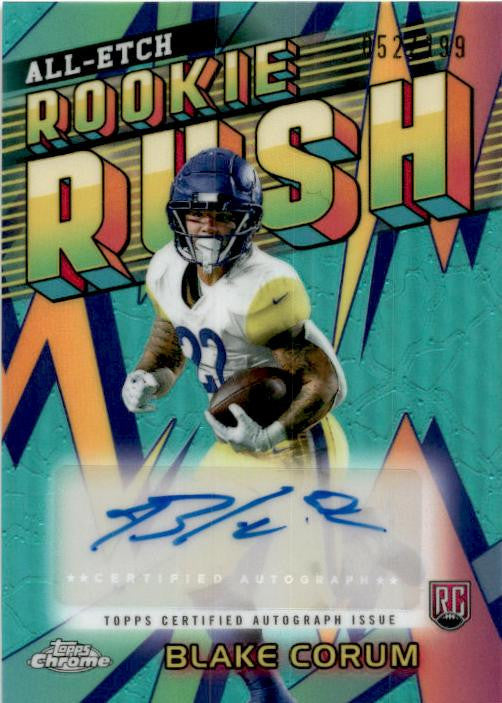 2024 Topps Chorme ALL-ETCH #RRA-BC Blake Corum Rookie Rams