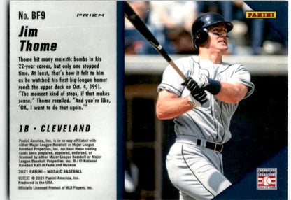 2021 Panini Mosaic Big Fly Mosaic Green #BF9 Jim Thome Cleveland Indians