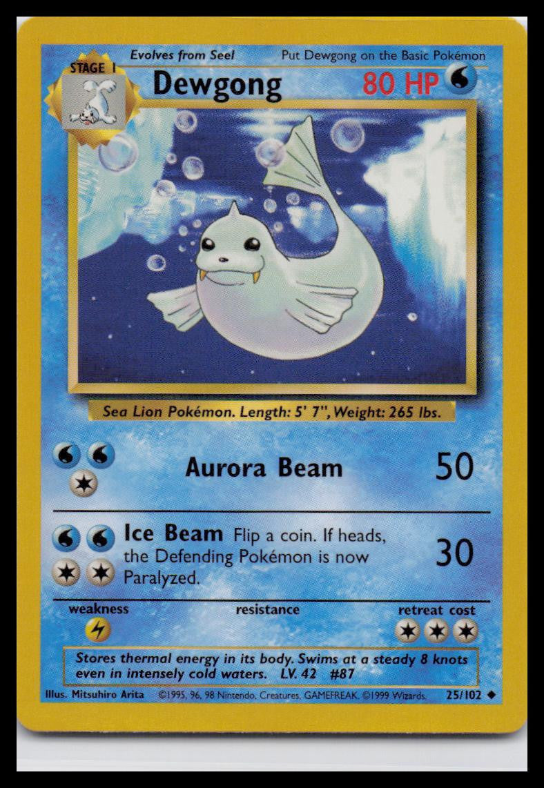 Base Set #025/102 Dewgong