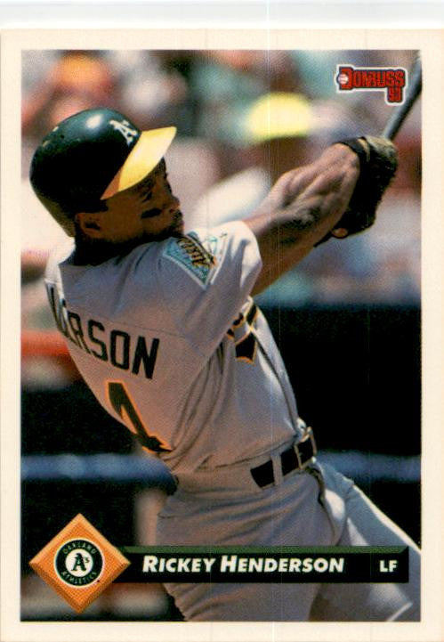 1993 Donruss #315 Rickey Henderson Oakland Athletics