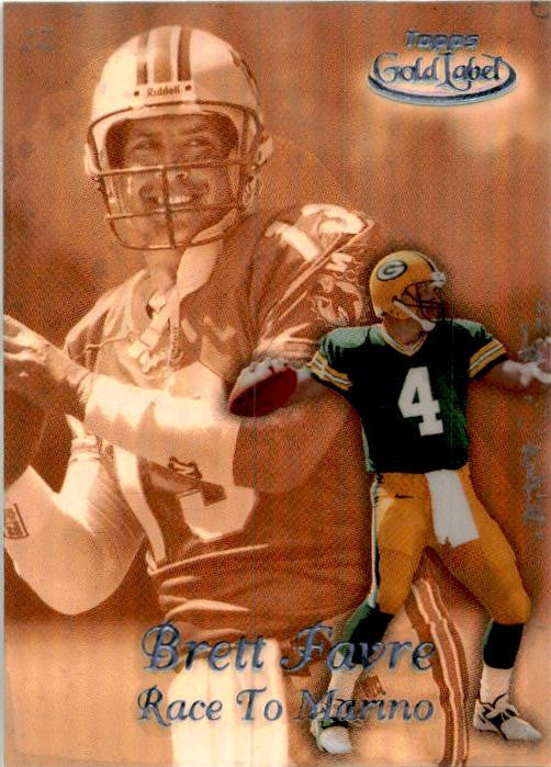 1999 Topps Gold Label Race to Marino #R1 Brett Favre Green Bay Packers
