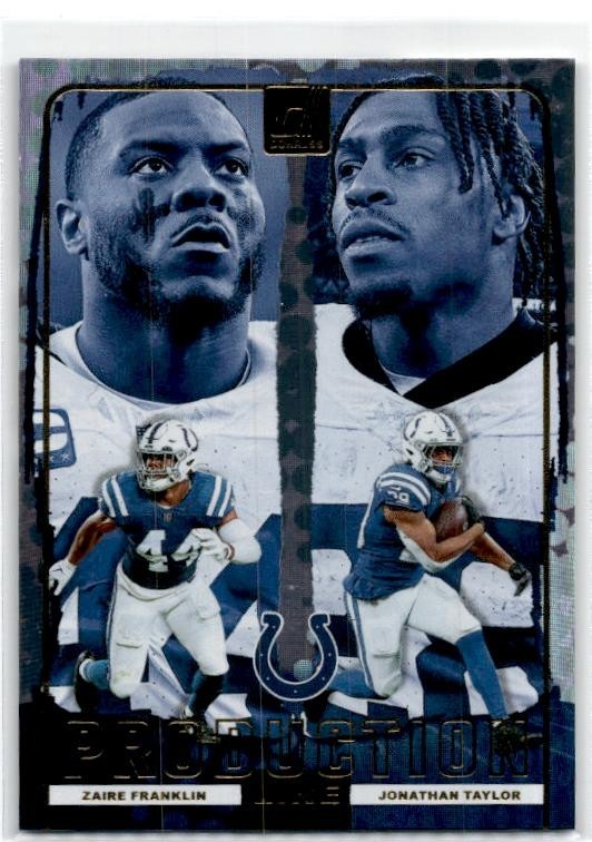 2024 Donruss Production Line #15 Zaire Franklin / Jonathan Taylor Colts