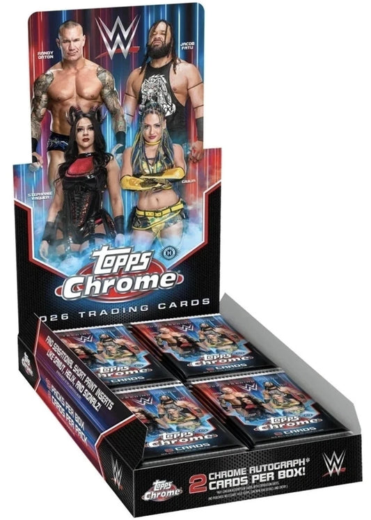 2026 Topps Chrome WWE Hobby Box SEALED CASE