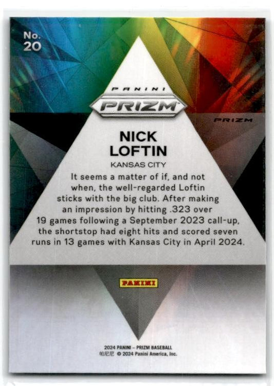 2024 Panini Prizm Prizmatic #20 Nick Loftin Kansas City Royals
