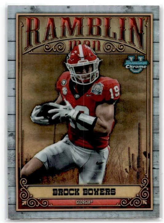 2023 Bowman University Chrome #RM-1 Brock Bowers Ramblin' Man