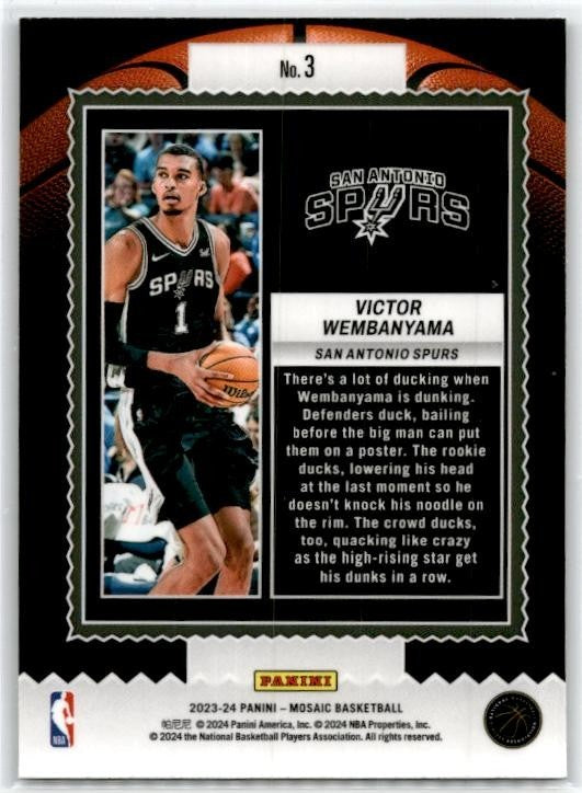 2023-24 Panini Mosaic Jam Masters #3 Victor Wembanyama San Antonio Spurs