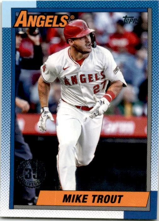 2025 Topps 1990 Topps Baseball 35th Anniversary #T90-1 Mike Trout Angels