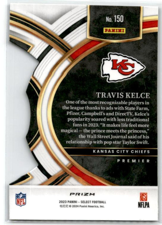 2023 Panini Select #150 Travis Kelce Silver Prizms Die Cuts