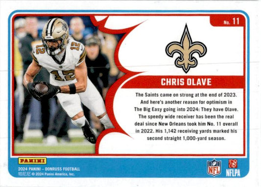 2024 Donruss Action All-Pros #11 Chris Olave New Orleans Saints
