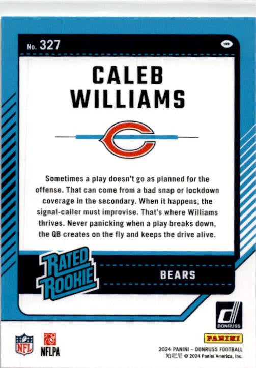 2024 Donruss #327 Caleb Williams Rookie Chicago Bears