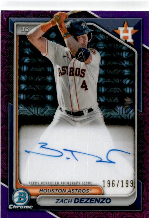 2024 Bowman Chrome Prospects Purple Mojo #BMA-ZD Zach Dezenzo Auto Astros
