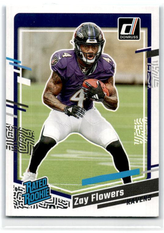 2023 Donruss #307 Zay Flowers Rookie Baltimore Ravens
