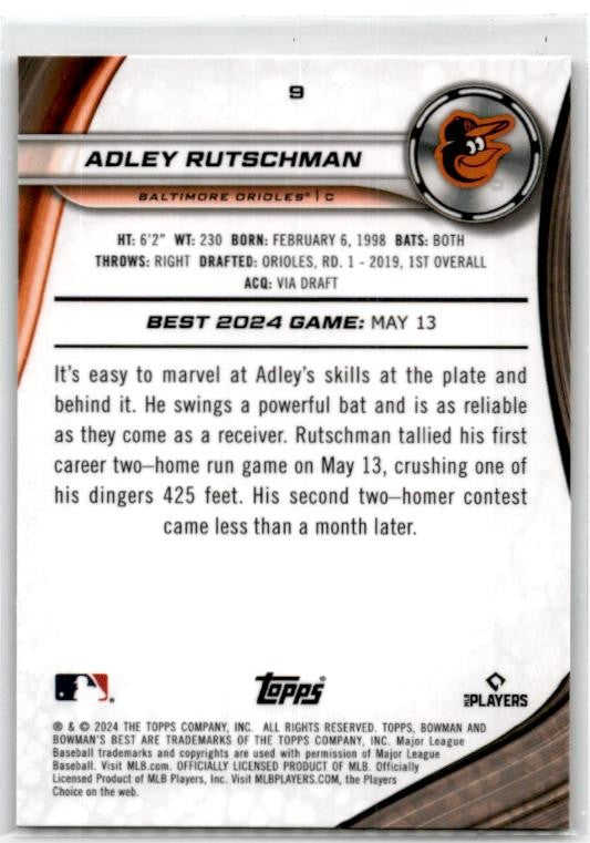 2024 Bowman's Best #9 Adley Rutschman Wave Refractors
