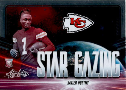 2024 Panini Absolute Star Gazing #SG-XWY Xavier Worthy Kansas City Chiefs