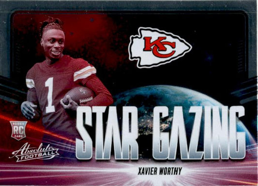 2024 Panini Absolute Star Gazing #SG-XWY Xavier Worthy Kansas City Chiefs