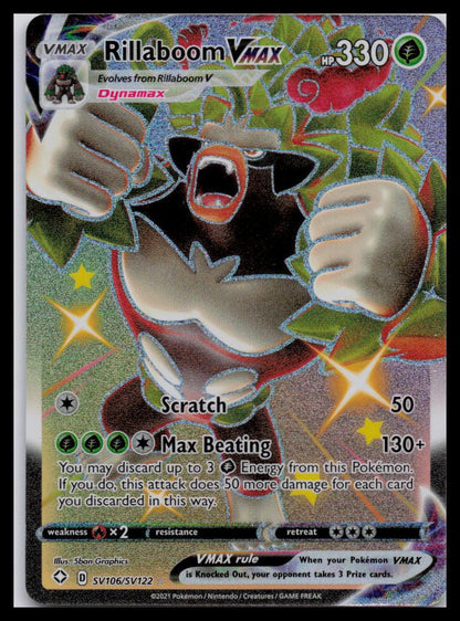 Shining Fates: Shiny Vault #SV106/SV122 Rillaboom VMAX